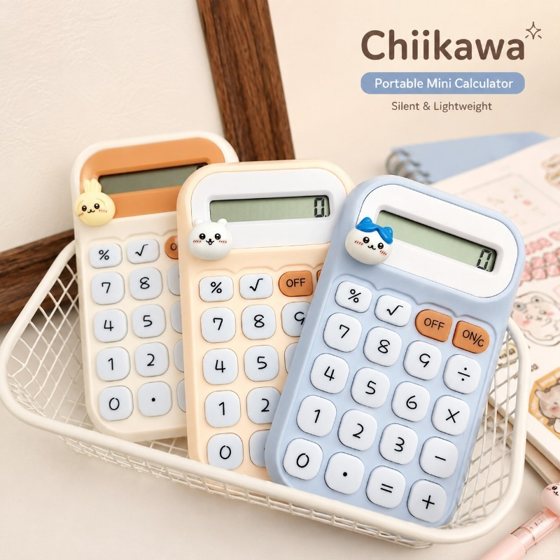 Scientific Calculator For Secondary School - かわいいちいかわポータブルミニ電卓 静音で正確な軽量ポケット電卓 学生、学校、オフィス、家庭、旅行に最適