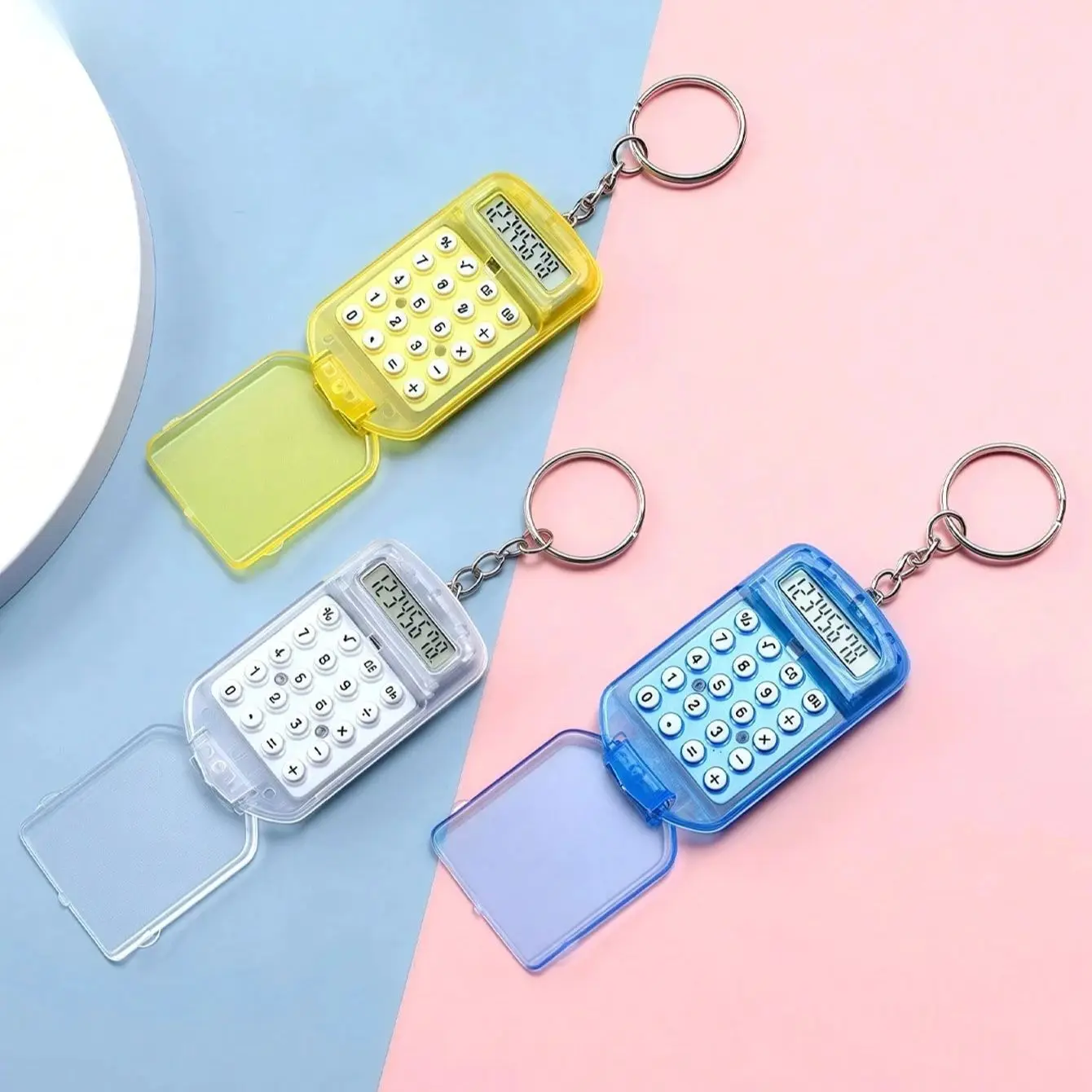 キーホルダー付きのミニチュア漫画風電卓。8桁表示で、持ち運び - Scientific Calculator For Secondary School のレビューと価格
