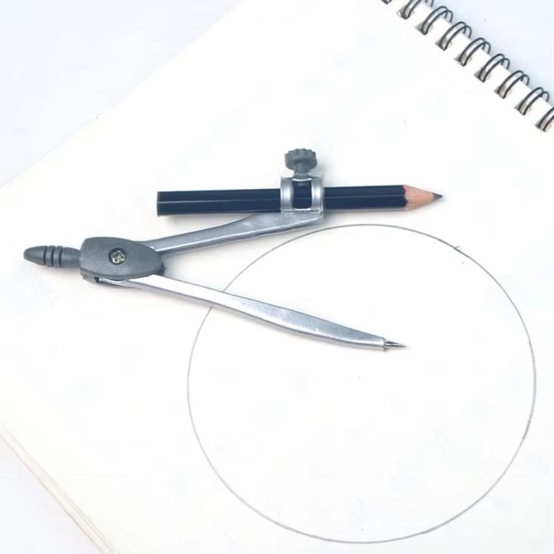 金属製のロック機構付きコンパスセット。滑り止め加工が施され、 - Math Geometry Set With Compass のレビューと価格